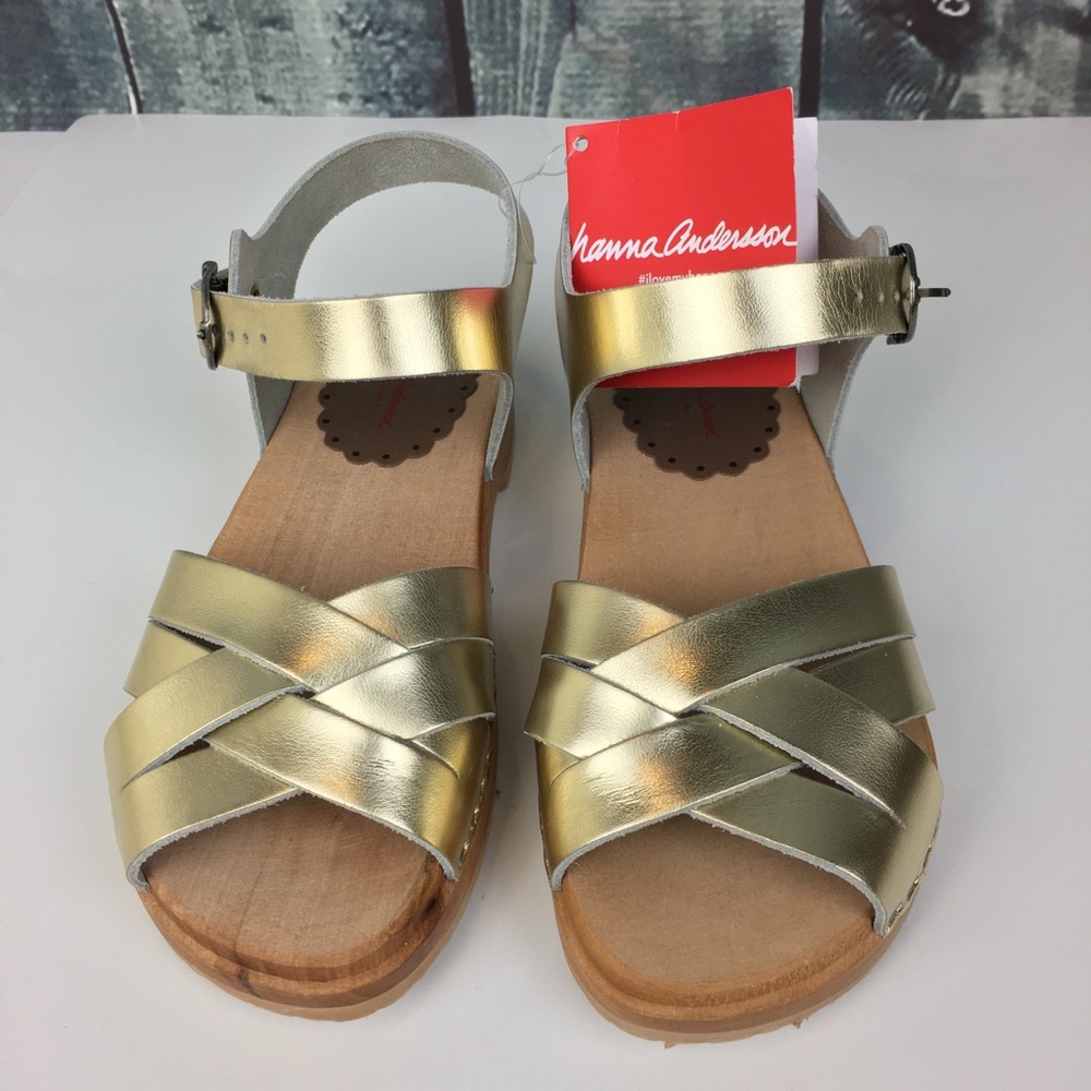 Hanna Andersson Clog Sandals Metallic Gold 33/1.5 - Picture 3 of 7